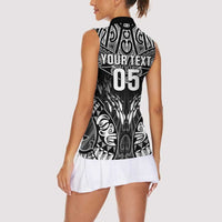 Custom New Zealand Fishing Women Sleeveless Polo Shirt Aotearoa Maori Koru - Polynesian Pride