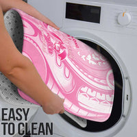 Memorial Pink Breast Cancer Awareness Bathroom Set Plumeria Floral Tribal Pattern LT05 - Polynesian Pride
