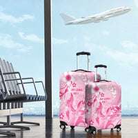 Memorial Pink Breast Cancer Awareness Luggage Cover Plumeria Floral Tribal Pattern LT05 - Polynesian Pride