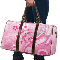 Memorial Pink Breast Cancer Awareness Travel Bag Plumeria Floral Tribal Pattern LT05 - Polynesian Pride