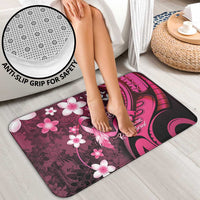 Memorial Breast Cancer Awareness Bathroom Set Plumeria Floral Tribal Pattern LT05 - Polynesian Pride