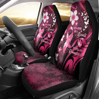 Memorial Breast Cancer Awareness Car Seat Cover Plumeria Floral Tribal Pattern LT05 - Polynesian Pride