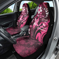 Memorial Breast Cancer Awareness Car Seat Cover Plumeria Floral Tribal Pattern LT05 - Polynesian Pride