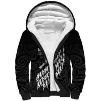 Custom New Zealand Marathon Sherpa Hoodie Maori Style LT05 Unisex Black - Polynesian Pride