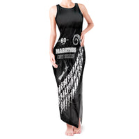 Custom New Zealand Marathon Tank Maxi Dress Maori Style LT05 Women Black - Polynesian Pride