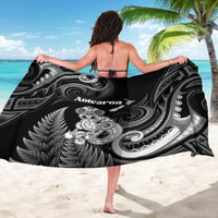 New Zealand Maori Taniwha Sarong Silver Fern Black Version