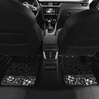 Hawaii Hibiscus With Black Polynesian Pattern Car Mats
