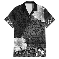 Hawaii Hibiscus With Black Polynesian Pattern Hawaiian Shirt LT05 Black - Polynesian Pride
