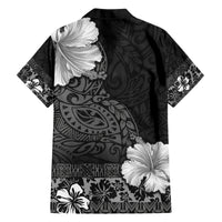 Hawaii Hibiscus With Black Polynesian Pattern Hawaiian Shirt LT05 - Polynesian Pride
