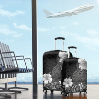 Hawaii Hibiscus With Black Polynesian Pattern Luggage Cover