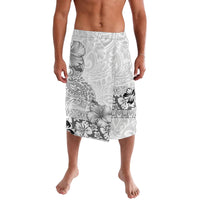 Hawaii Hibiscus With White Polynesian Pattern Lavalava