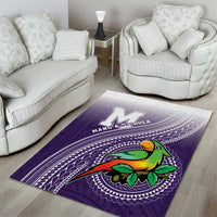 Manua High School Area Rug Polynesian Tribal Pattern