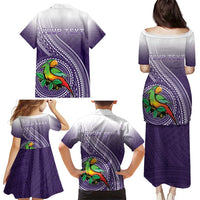 Personalized Manua High School Family Matching Puletasi and Hawaiian Shirt Polynesian Tribal Pattern