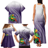 Personalized Manua High School Family Matching Tank Maxi Dress and Hawaiian Shirt Polynesian Tribal Pattern