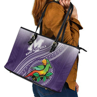 Manua High School Leather Tote Bag Polynesian Tribal Pattern