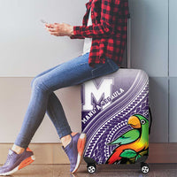 Manua High School Luggage Cover Polynesian Tribal Pattern