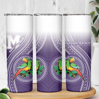 Personalized Manua High School Skinny Tumbler Polynesian Tribal Pattern