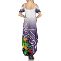 Personalized Manua High School Summer Maxi Dress Polynesian Tribal Pattern LT05 - Polynesian Pride