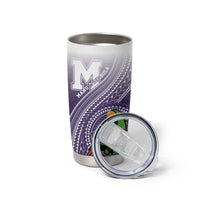 Personalized Manua High School Tumbler Cup Polynesian Tribal Pattern