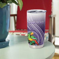 Personalized Manua High School Tumbler Cup Polynesian Tribal Pattern