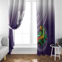Manua High School Window Curtain Polynesian Tribal Pattern