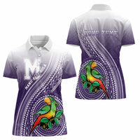 Personalized Manua High School Women Polo Shirt Polynesian Tribal Pattern