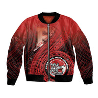 Personalized Fagaitua High School Bomber Jacket Polynesian Tribal Pattern