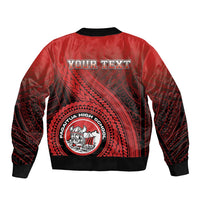 Personalized Fagaitua High School Bomber Jacket Polynesian Tribal Pattern