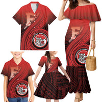 Personalized Fagaitua High School Family Matching Mermaid Dress and Hawaiian Shirt Polynesian Tribal Pattern
