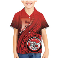 Personalized Fagaitua High School Family Matching Mermaid Dress and Hawaiian Shirt Polynesian Tribal Pattern