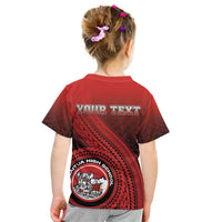 Personalized Fagaitua High School Kid T Shirt Polynesian Tribal Pattern
