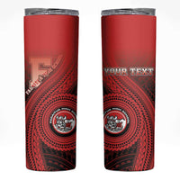 Personalized Fagaitua High School Skinny Tumbler Polynesian Tribal Pattern