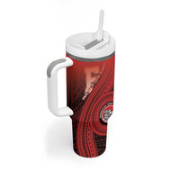 Personalized Fagaitua High School Tumbler With Handle Polynesian Tribal Pattern