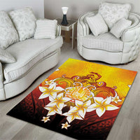 Tahiti Heiva Festival Area Rug Tahitian Vahine Plumeria Flowers