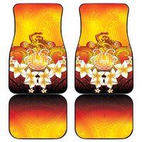 Tahiti Heiva Festival Car Mats Tahitian Vahine Plumeria Flowers