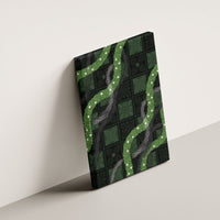 Hawaiian Quilt Canvas Wall Art Pele Hair Hinahina Lei Black Version