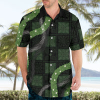 Hawaiian Quilt Hawaiian Shirt Pele Hair Hinahina Lei Black Version LT05 - Polynesian Pride