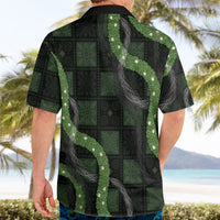 Hawaiian Quilt Hawaiian Shirt Pele Hair Hinahina Lei Black Version LT05 - Polynesian Pride