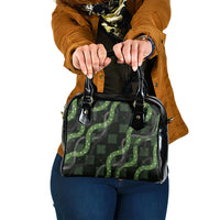 Hawaiian Quilt Shoulder Handbag Pele Hair Hinahina Lei Black Version LT05 One Size Black - Polynesian Pride