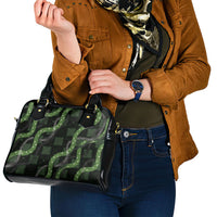 Hawaiian Quilt Shoulder Handbag Pele Hair Hinahina Lei Black Version LT05 - Polynesian Pride