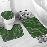 Hawaiian Quilt Bathroom Set Pele Hair Hinahina Lei Green Version LT05 Mat Set Only (3 pcs) One Size Green - Polynesian Pride
