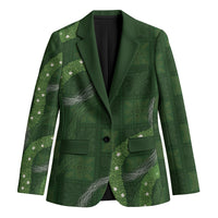 Hawaiian Quilt Blazer Pele Hair Hinahina Lei Green Version LT05 Unisex Green - Polynesian Pride