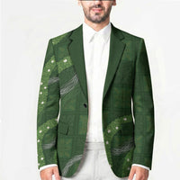 Hawaiian Quilt Blazer Pele Hair Hinahina Lei Green Version LT05 - Polynesian Pride