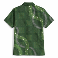 Hawaiian Quilt Hawaiian Shirt Pele Hair Hinahina Lei Green Version LT05 - Polynesian Pride