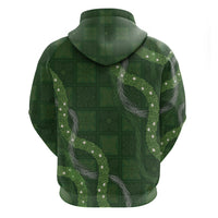 Hawaiian Quilt Hoodie Pele Hair Hinahina Lei Green Version LT05 - Polynesian Pride