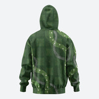 Hawaiian Quilt Hoodie Pele Hair Hinahina Lei Green Version LT05 - Polynesian Pride