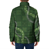 Hawaiian Quilt Padded Jacket Pele Hair Hinahina Lei Green Version LT05 - Polynesian Pride
