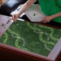 Hawaiian Quilt Puzzle Pele Hair Hinahina Lei Green Version