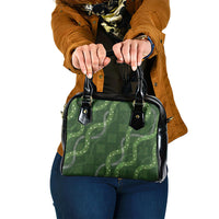 Hawaiian Quilt Shoulder Handbag Pele Hair Hinahina Lei Green Version LT05 One Size Green - Polynesian Pride