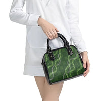 Hawaiian Quilt Shoulder Handbag Pele Hair Hinahina Lei Green Version LT05 - Polynesian Pride